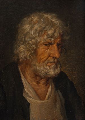 Studio di vecchio con barba
