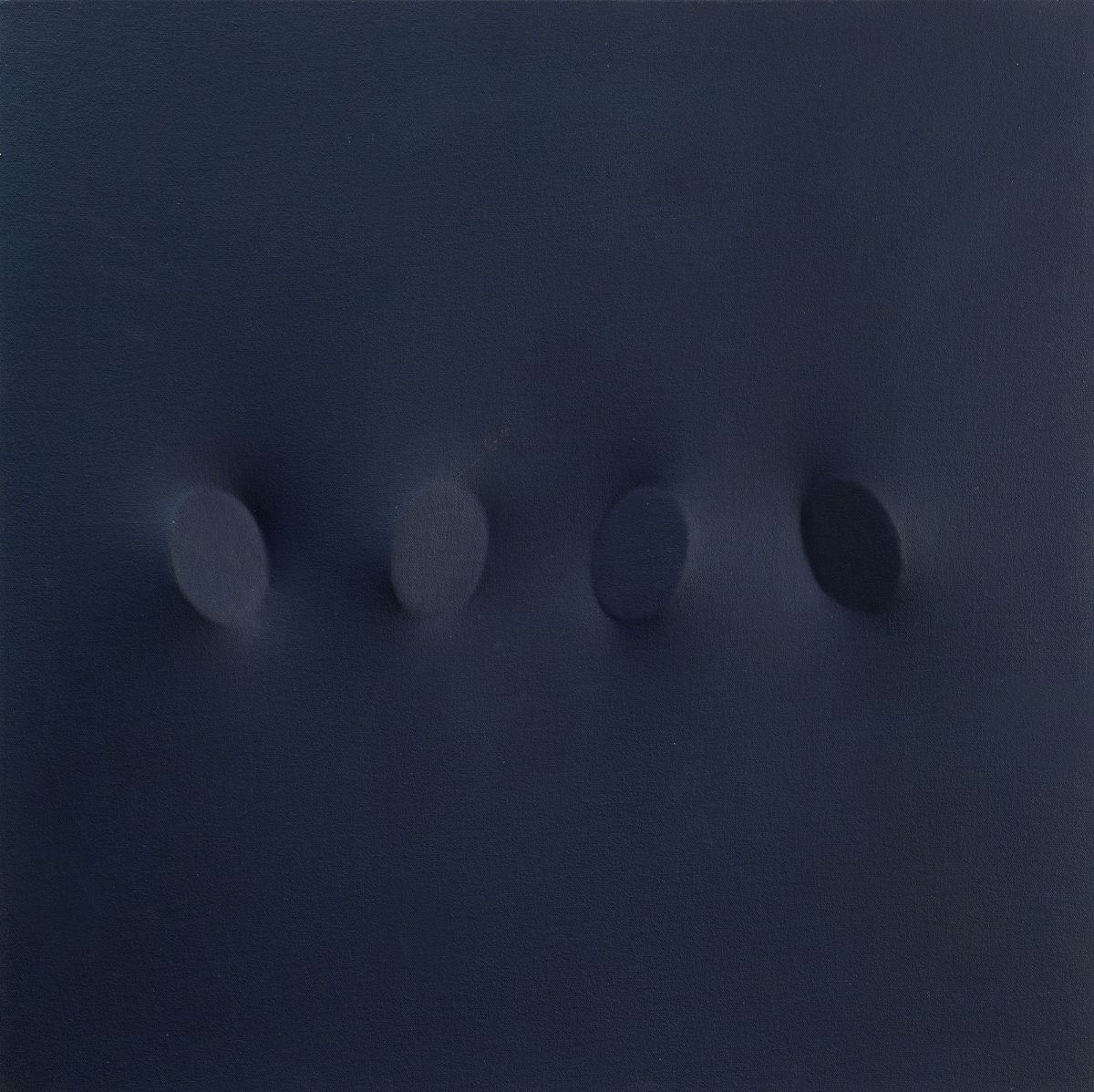 Autore non identificato, Due ovali neri, 1973 - Calcografia su carta