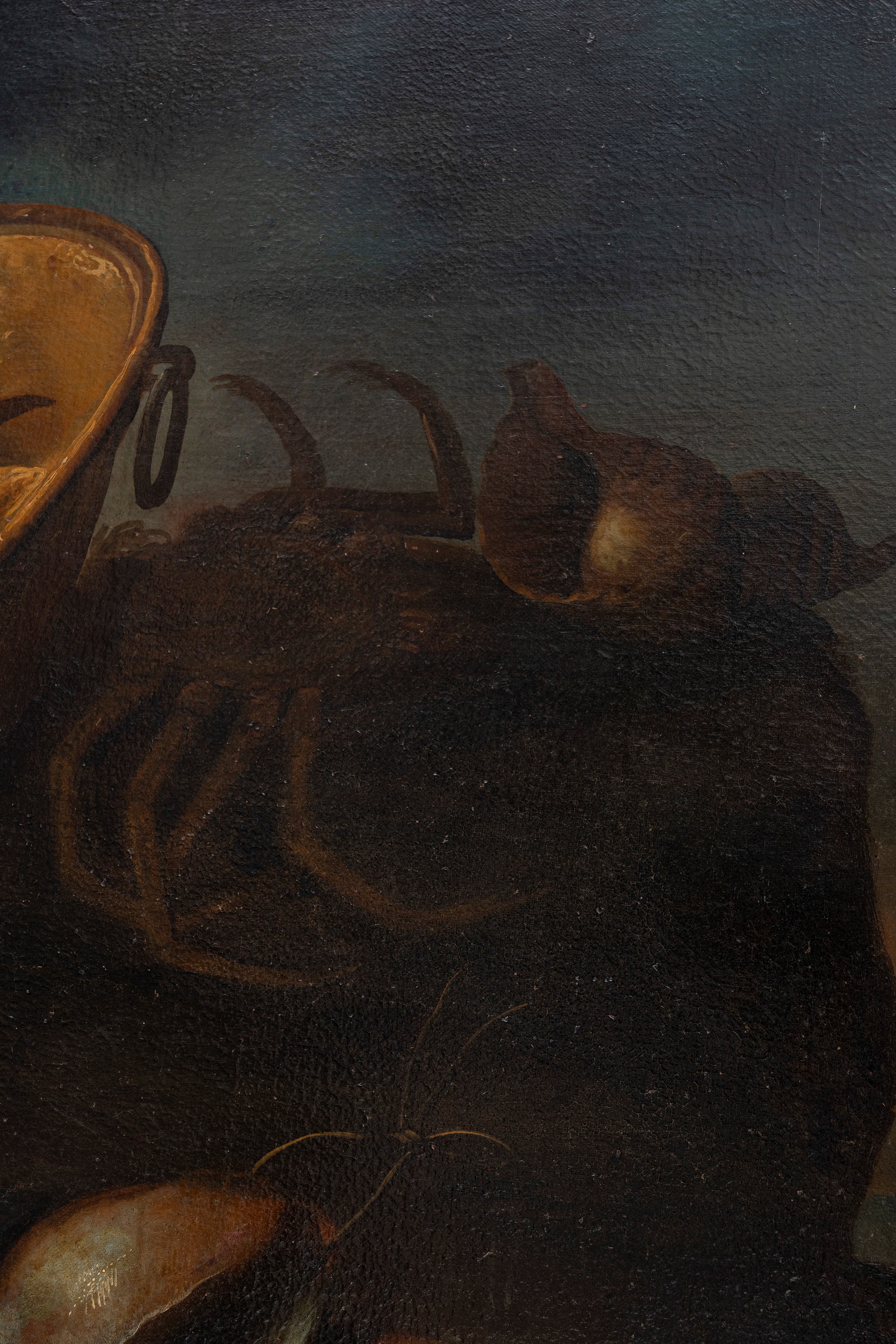 Elena Recco - Trionfo di pescato, olio su tela