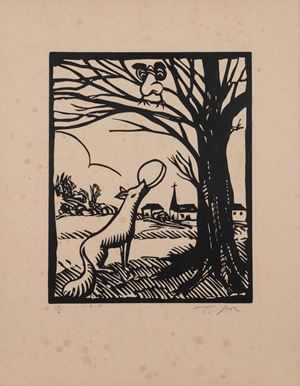 Fox, tree and face