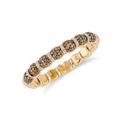 Bracciale con diamanti in oro bicolore 18k