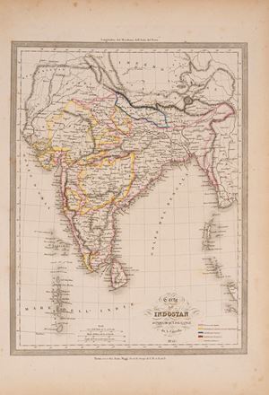 Map of Hindustan or India this side of the Ganges