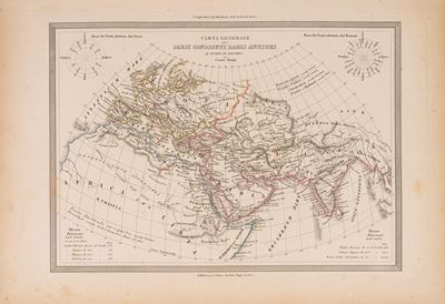 Maggio e C. Cassella, Carta generale dei Paesi conosciuti dagli Antichi ai tempi di Tolomeo (1848...