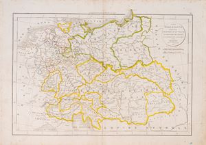 Carta della Germania comprendente l'Impero d'Austria, la Prussia, la Confederazione Germanica e la Polonia