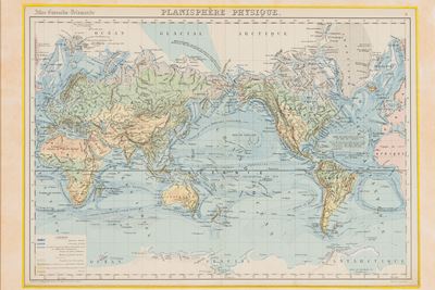 Planisphère Physique (planisfero fisico), 1867