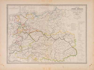 Maggi e Cassella, Carta dell’Europa Centrale (Austria, Prussia, Confederazione Germanica e Poloni...