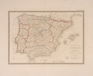 Nouvelle Carte de L'ESPAGNE de PORTUGAL et de la REPUBBLIQUE D'ANDORRE