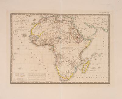 Carta dell’Africa, Carte generali de l’Afrique (ed. 1834)