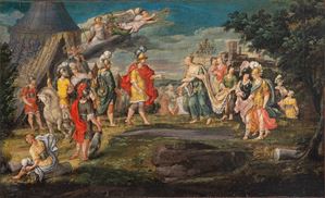 Caesar receives Calpurnia as his bride