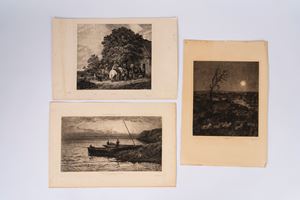 Set of 3 etchings 