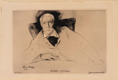 Ritratto di Alfred Stevens (acquaforte)