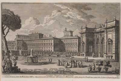 Giardino Pontificio sul Quirinale (acquaforte, sec. XVIII)
