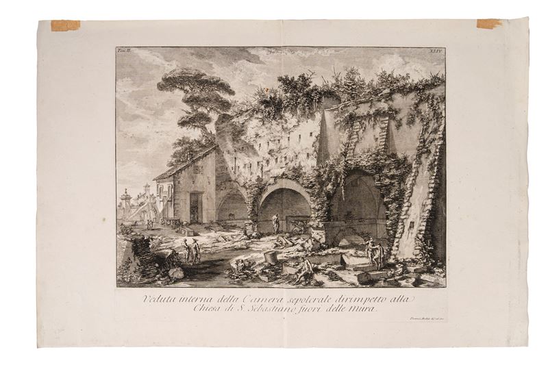 Veduta interna della camera sepolcrale dirimpetto alla Chiesa di S. Sebastiano fuori delle Mura