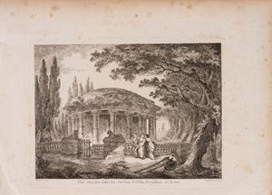 Vue Dessinee Dans Les Jardins De Villa Borghese A Rome