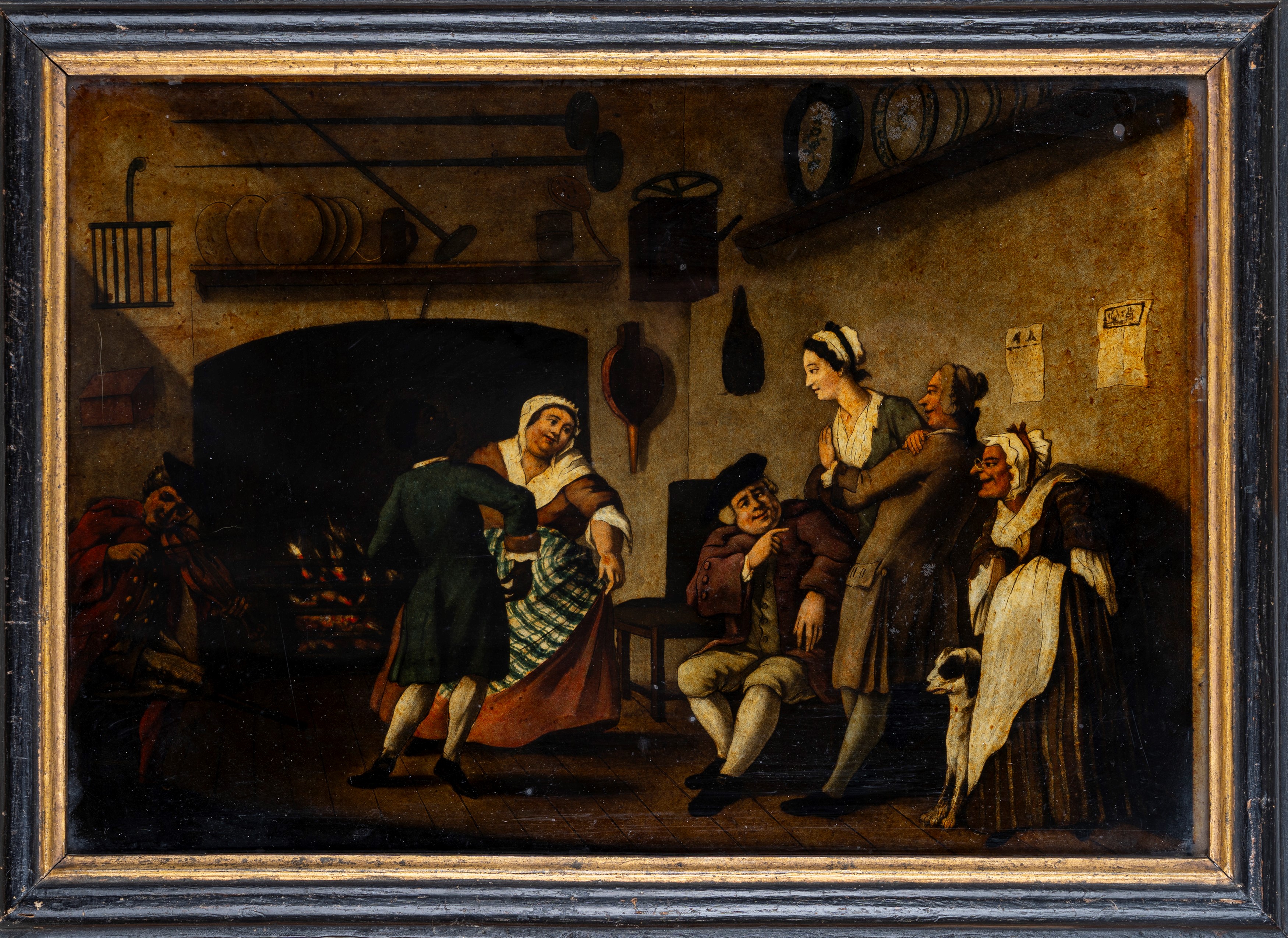 Interno di osteria e Paesaggio con pastori e armenti