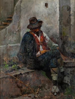 Popolano seduto