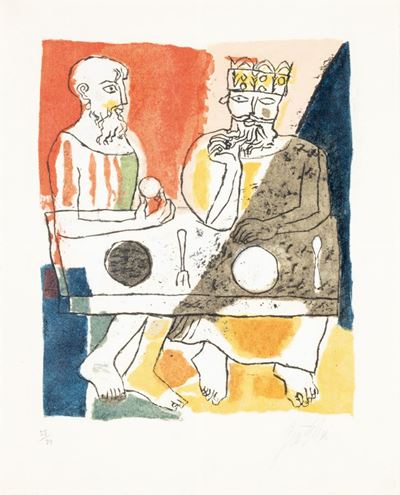 Il Re e L'indovino. una Litografia a Colori e Sei Acqueforti di Franco Gentilini