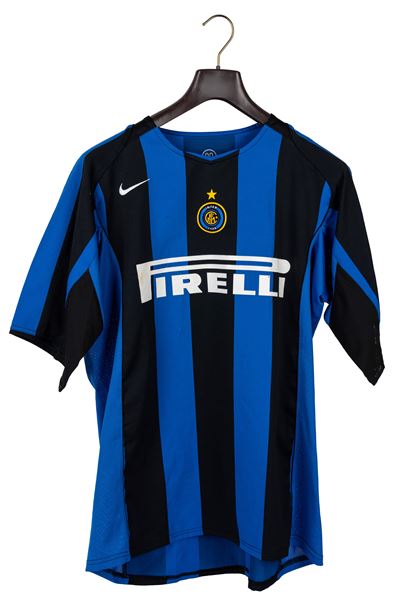 Diego Maradona, Maglia gara home FC Inter “Total 90” (modello a righe verticali, stagione 2004-05...