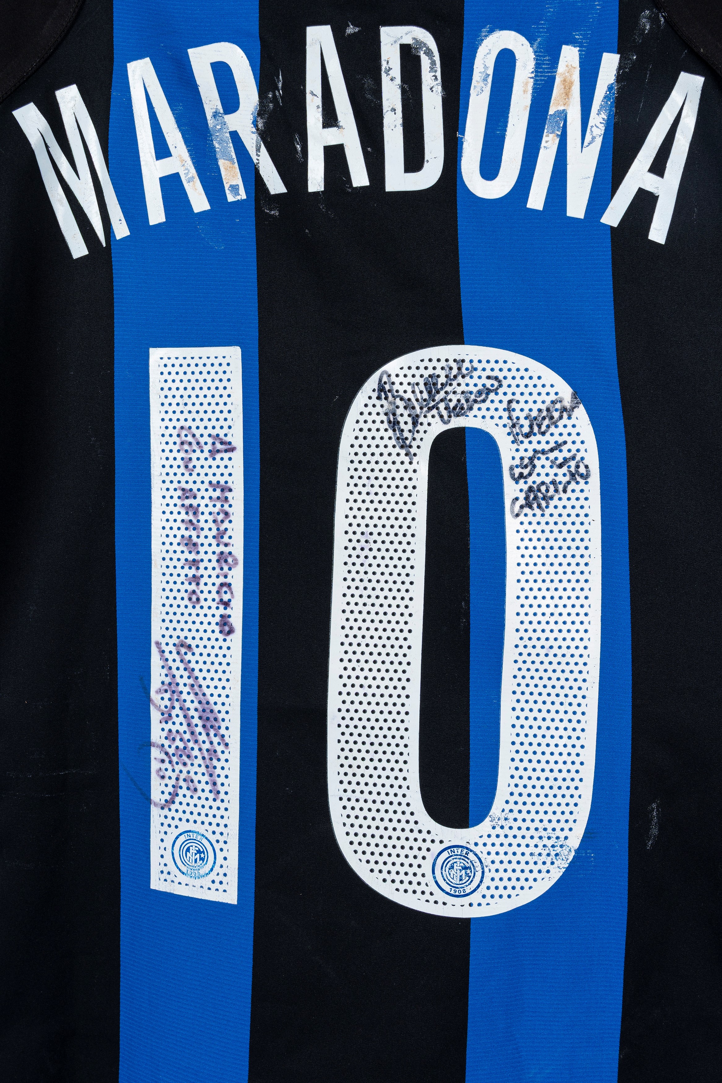 Diego Maradona, Maglia gara home FC Inter “Total 90” (modello a righe verticali, stagione 2004-05...