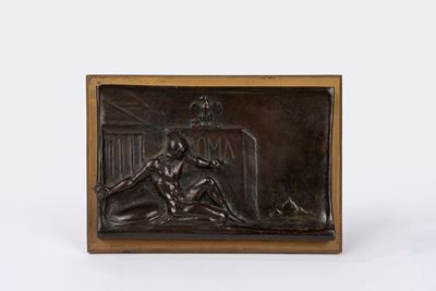 Placca commemorativa in bronzo per Roma Capitale dell’Impero Fascista
