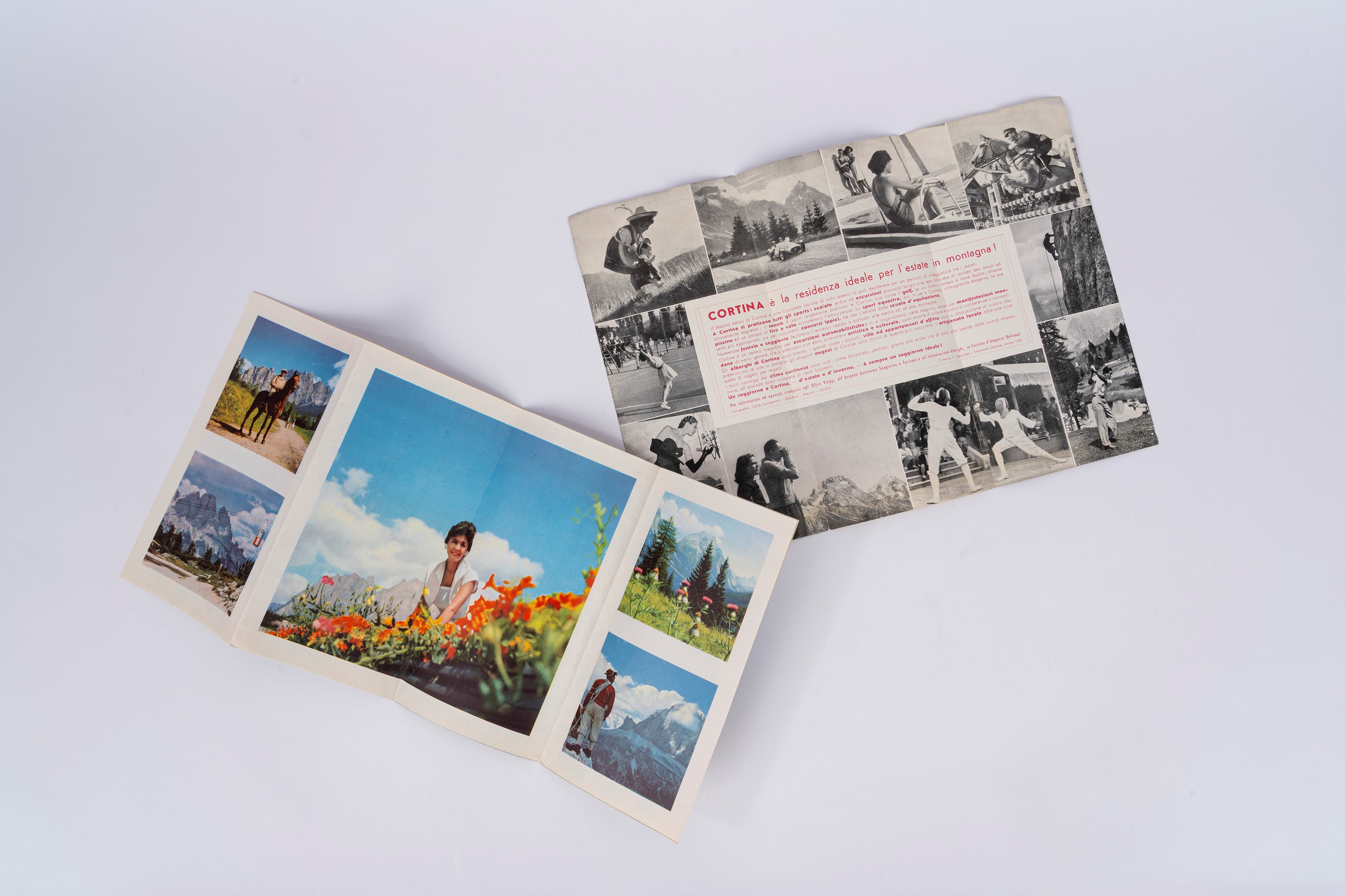 Lotto di brochure/dépliant, VII Olimpiadi Invernali di Cortina d’Ampezzo (1956)