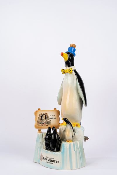 Dispenser pubblicitario, China-CHINA Del Frate Elixir di Lunga Vita — ceramica policroma smaltata...