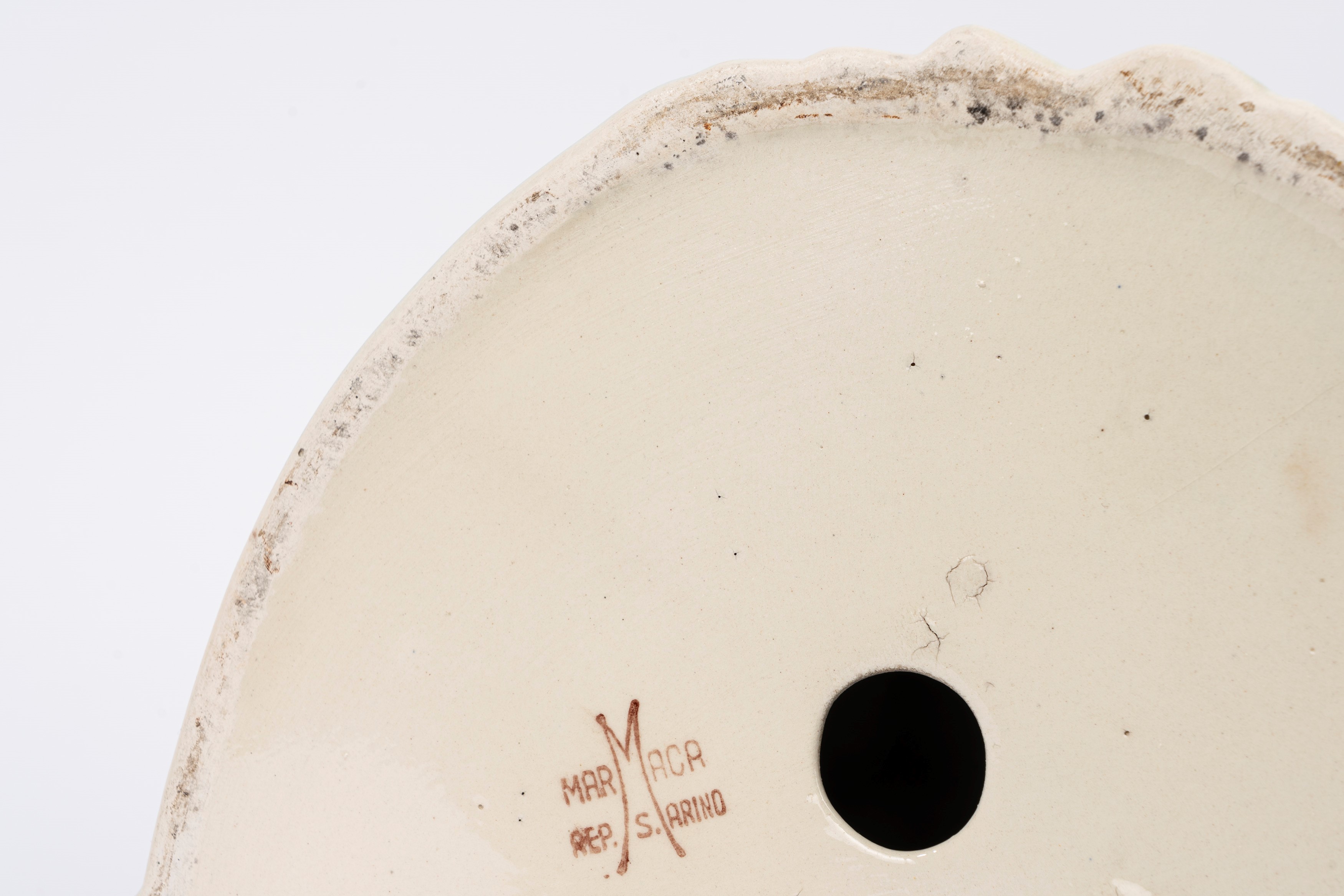Dispenser pubblicitario, China-CHINA Del Frate Elixir di Lunga Vita — ceramica policroma smaltata...