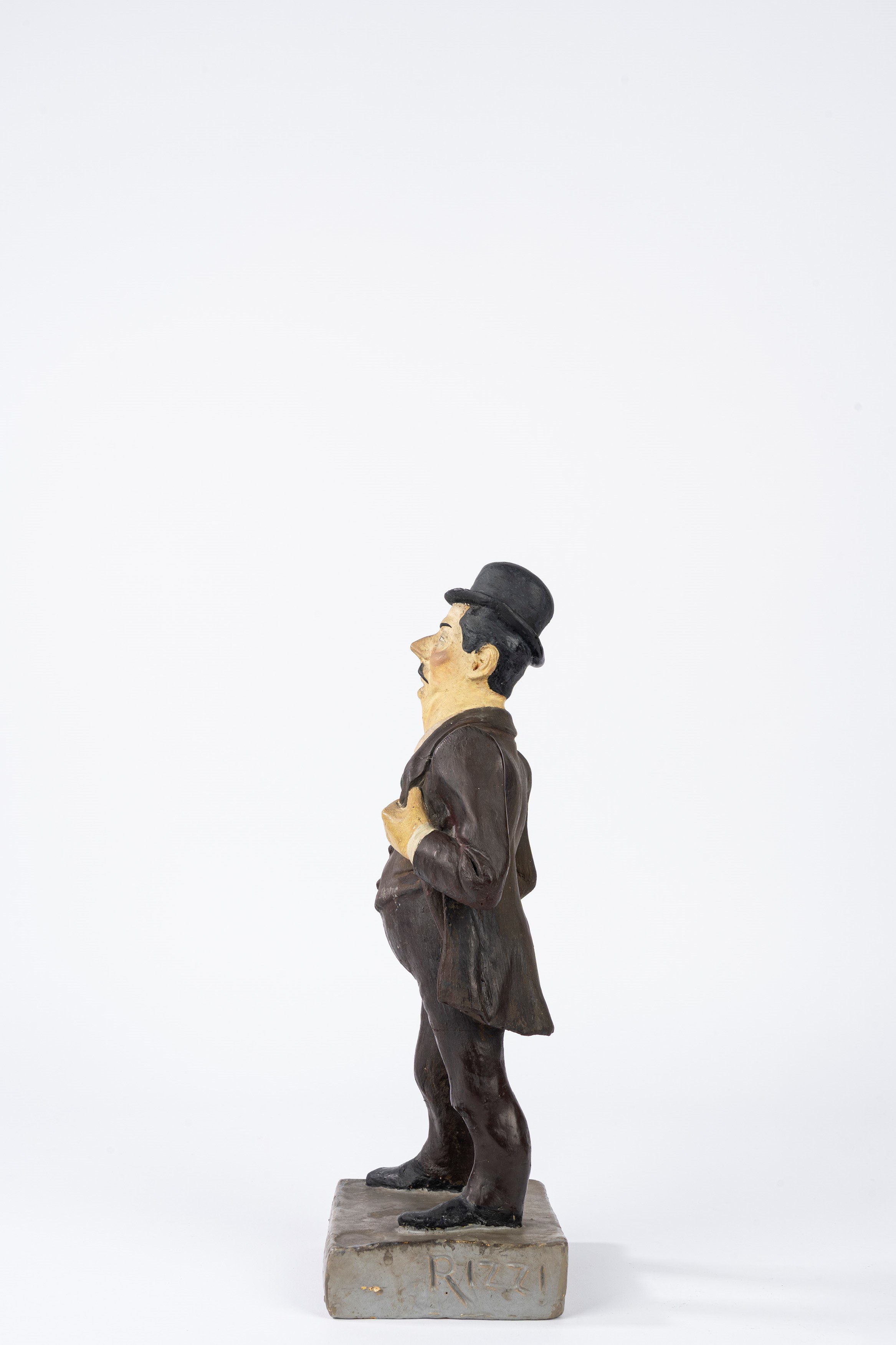 Puccini, Giacomo - Puccini, Statuetta caricaturale di Giacomo Puccini, gesso dipinto a mano (iniz...