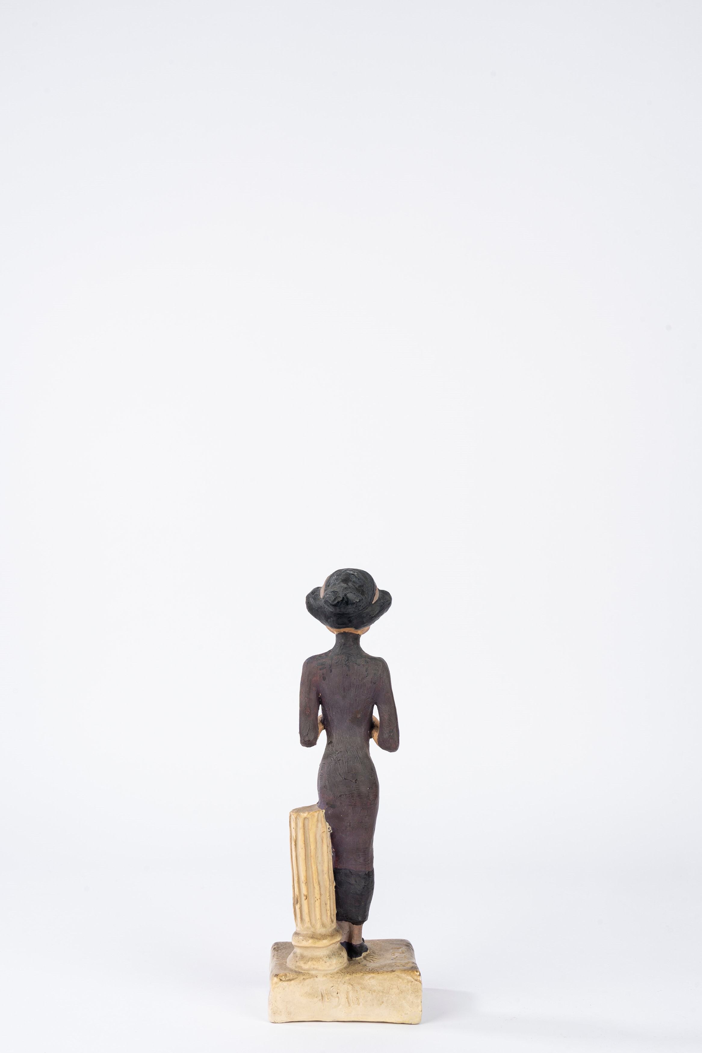 Dina Galli - Statuetta caricaturale in gesso dipinta a mano, inizi '900