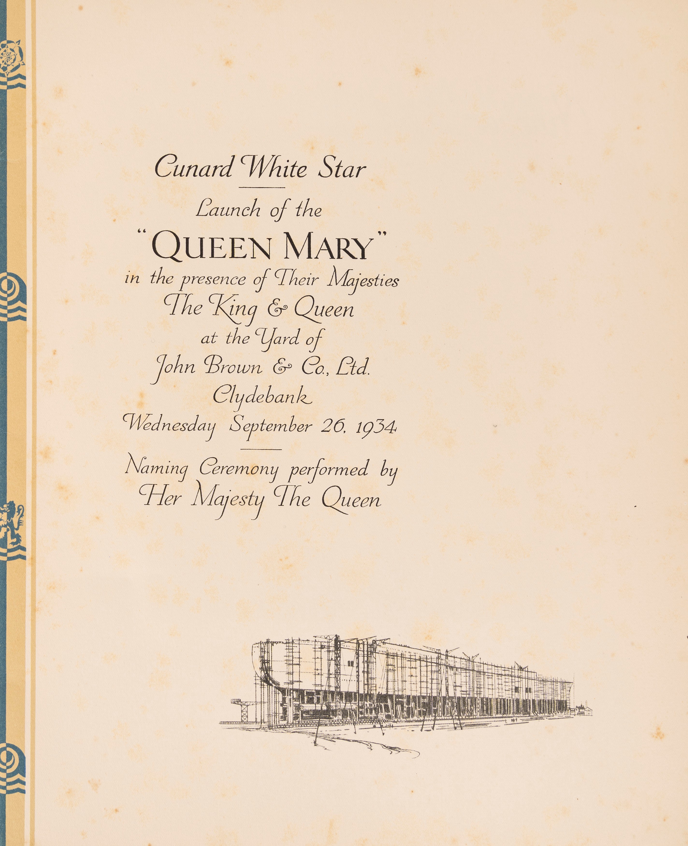 finarte, Tre cataloghi illustrativi dei transatlantici Queen Mary, Queen Elizabeth, Empress of Br...