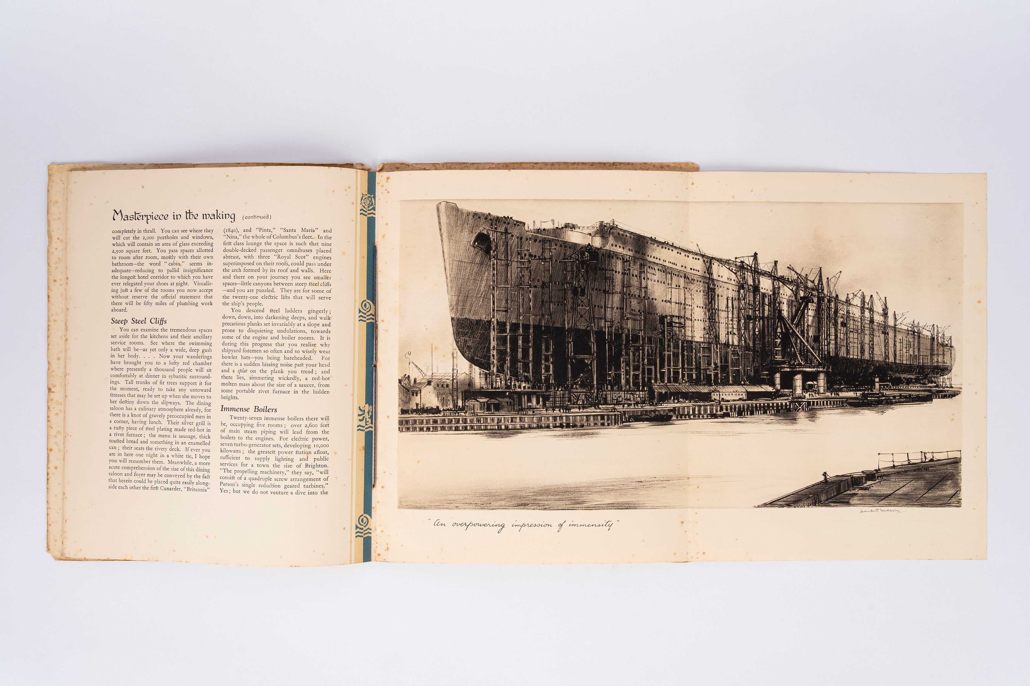 finarte, Tre cataloghi illustrativi dei transatlantici Queen Mary, Queen Elizabeth, Empress of Br...