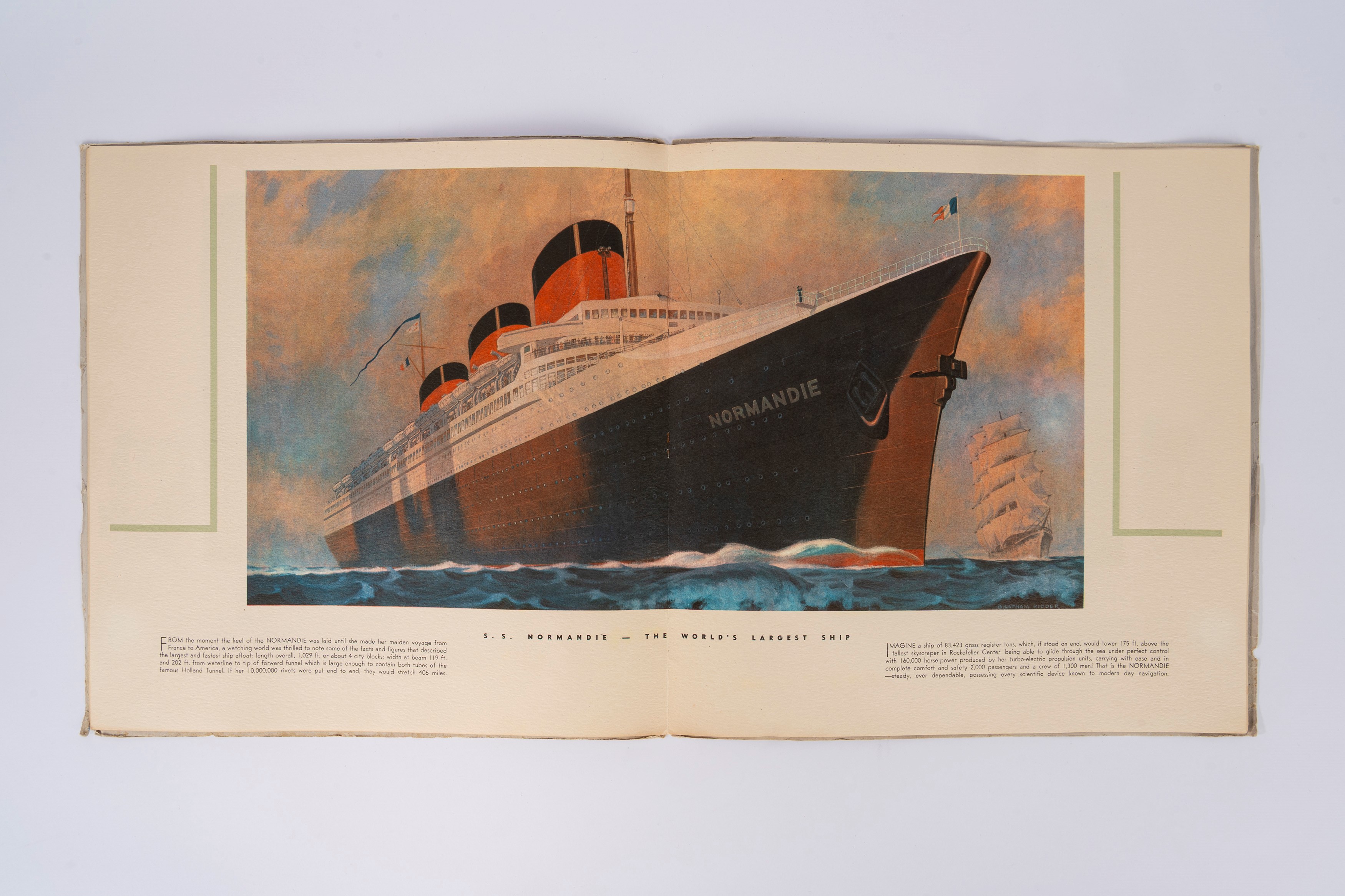 Opuscolo illustrativo, SS Normandie della French Line (Compagnie Générale Transatlantique)