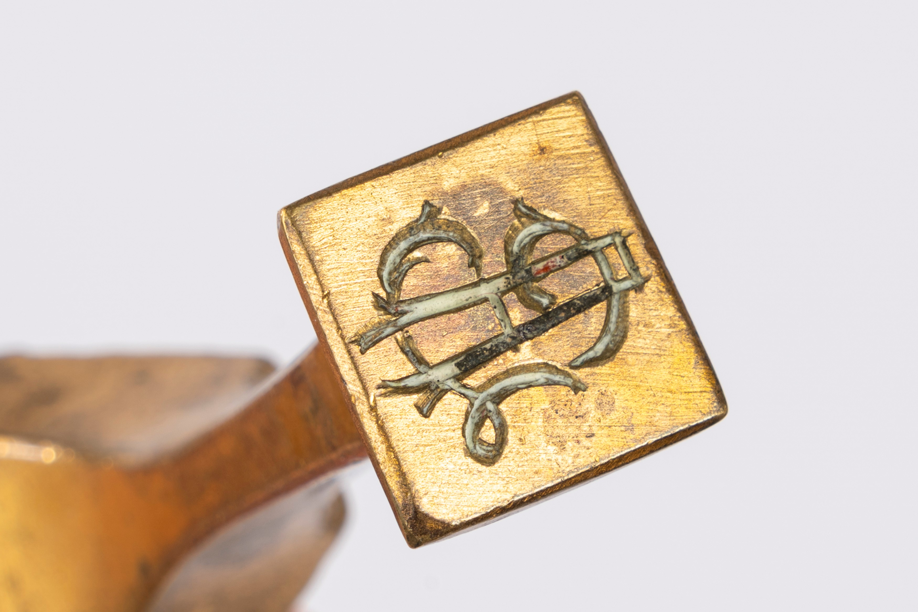 Napoleone Bonaparte - Sigillo in bronzo dorato con effigie