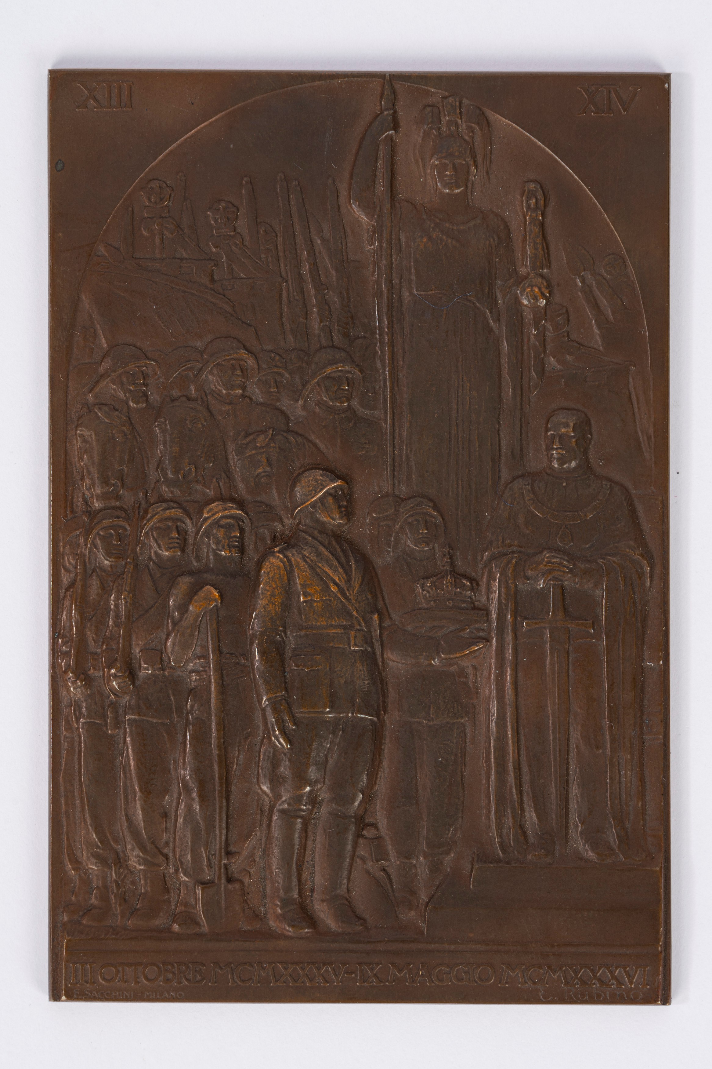 Edoardo Rubino, Placca imperiale commemorativa della fondazione dell’impero fascista, bronzo