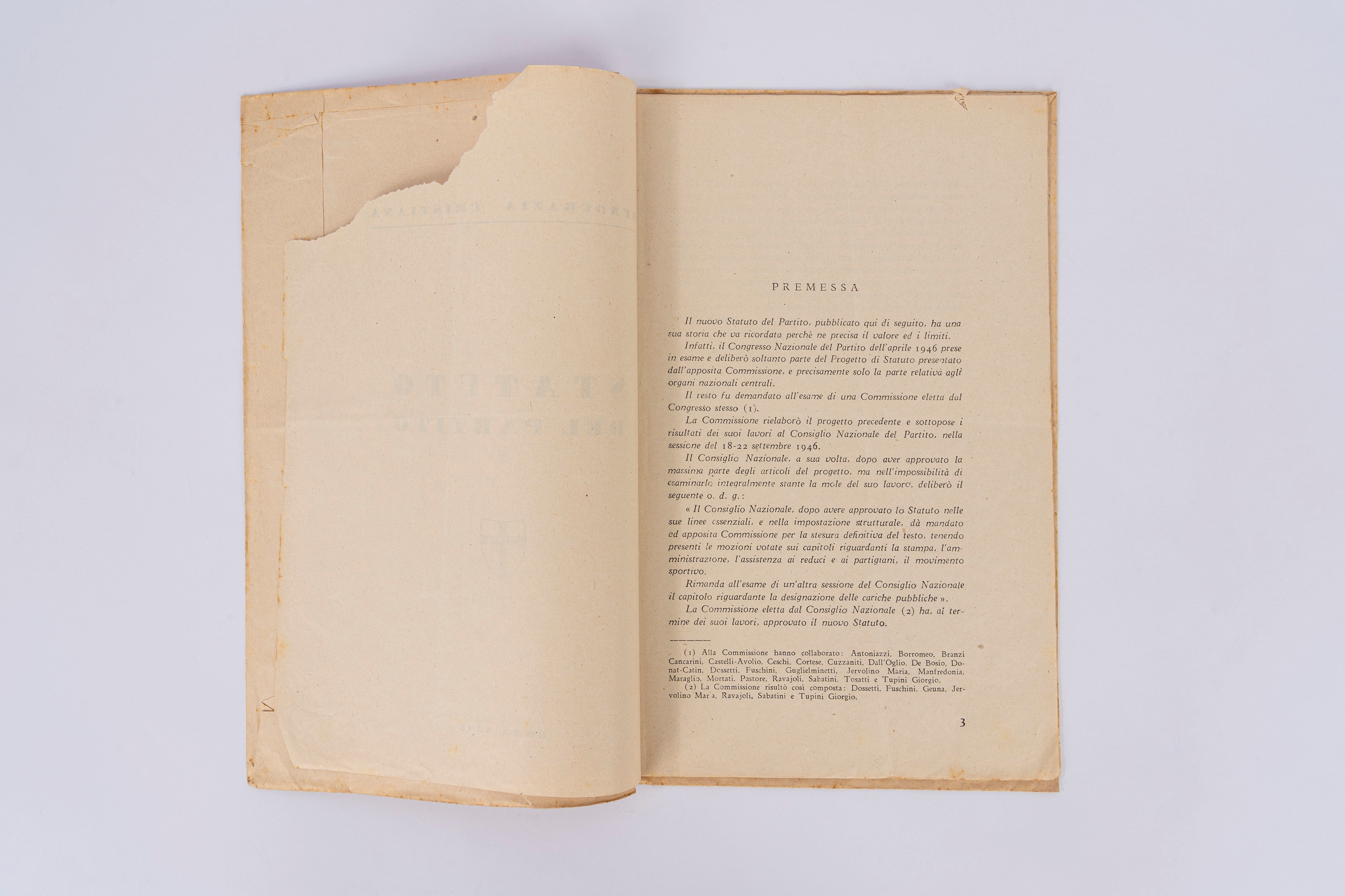 Libretto dello Statuto della Democrazia Cristiana (DC), Roma 1948
