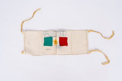 Polizia italiana, Fascia da braccio “Città Aperta di Roma” con timbro e matricola, 1943-1944