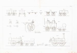 Ferrovia - Biot, Eduardo - L'Architetto delle Strade Ferrate ovvero Saggio sui principi generali dell'arte di formare le strade a ruotaje di ferro. Recato in italiano con Note ed Aggiunte dall'ingegnere Luigi Tatti. Unitavi una Memoria di Davide Hansemann relativa ai rapporti politici ed economici di questa specie di strade. 
