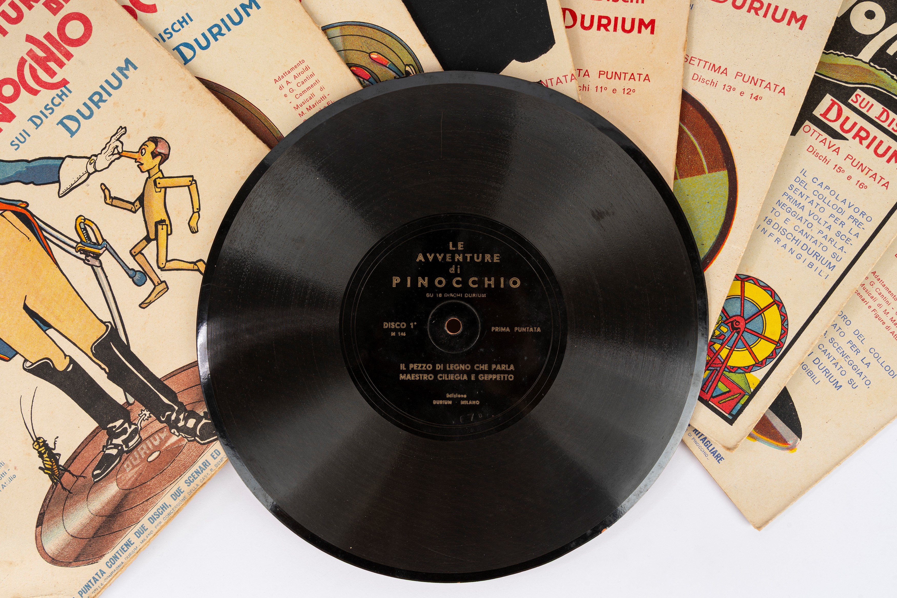 Cofanetto editoriale, Le Avventure di Pinocchio sui Dischi Durium (serie completa su dischi a 78 ...