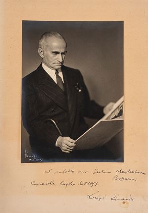 Einaudi, Luigi (Carr&ugrave;, 24 marzo 1874[1] &ndash; Roma, 30 ottobre 1961) 