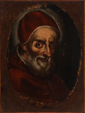Ritratto di Papa Gregorio XIV, al secolo Niccol&ograve; Sfondrati, pontefice dal 1590 al 1591