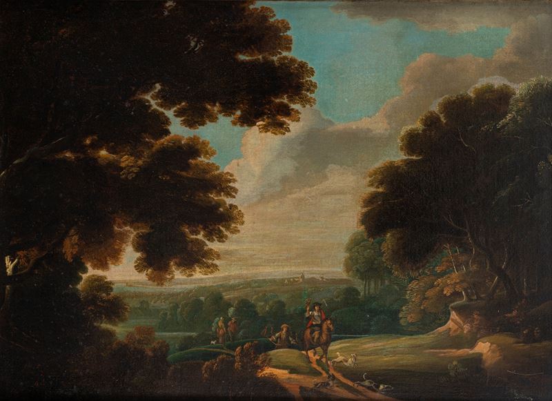 Paesaggio con cacciatori