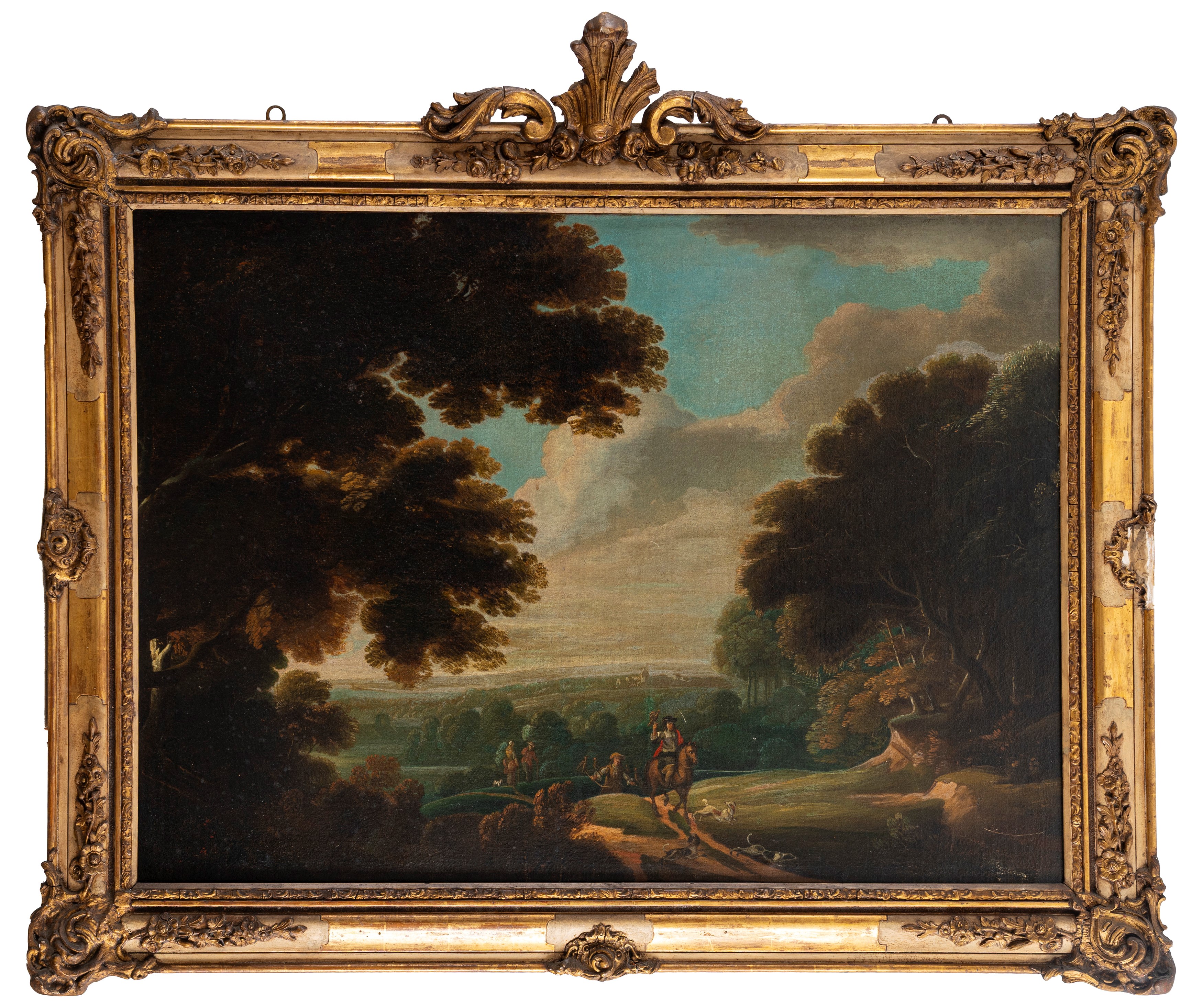 Paesaggio con cacciatori