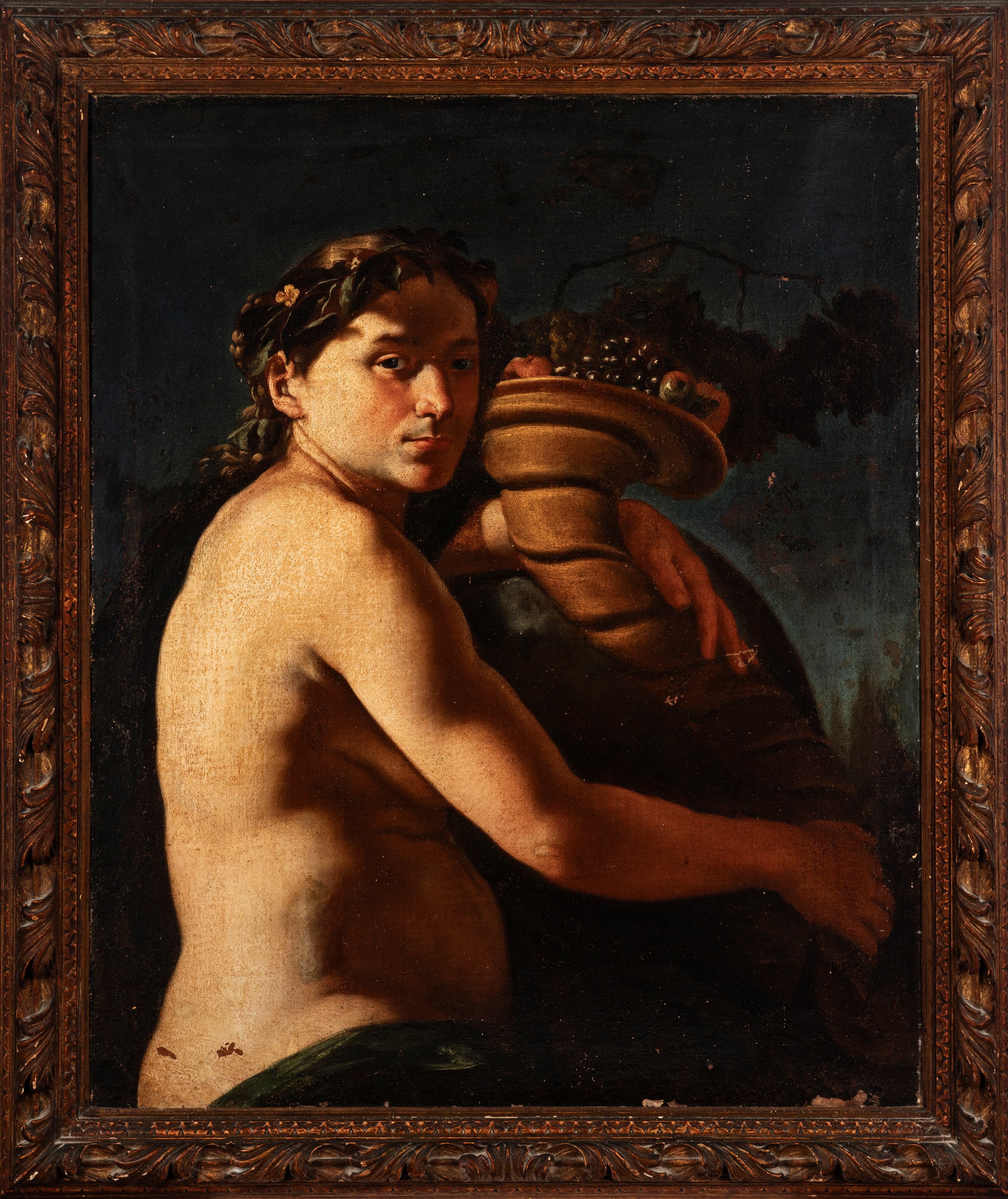 Pittore Caravaggesco Nordico Attivo in Italia nella Prima Metà del Secolo XVII - Bacco, olio su t...