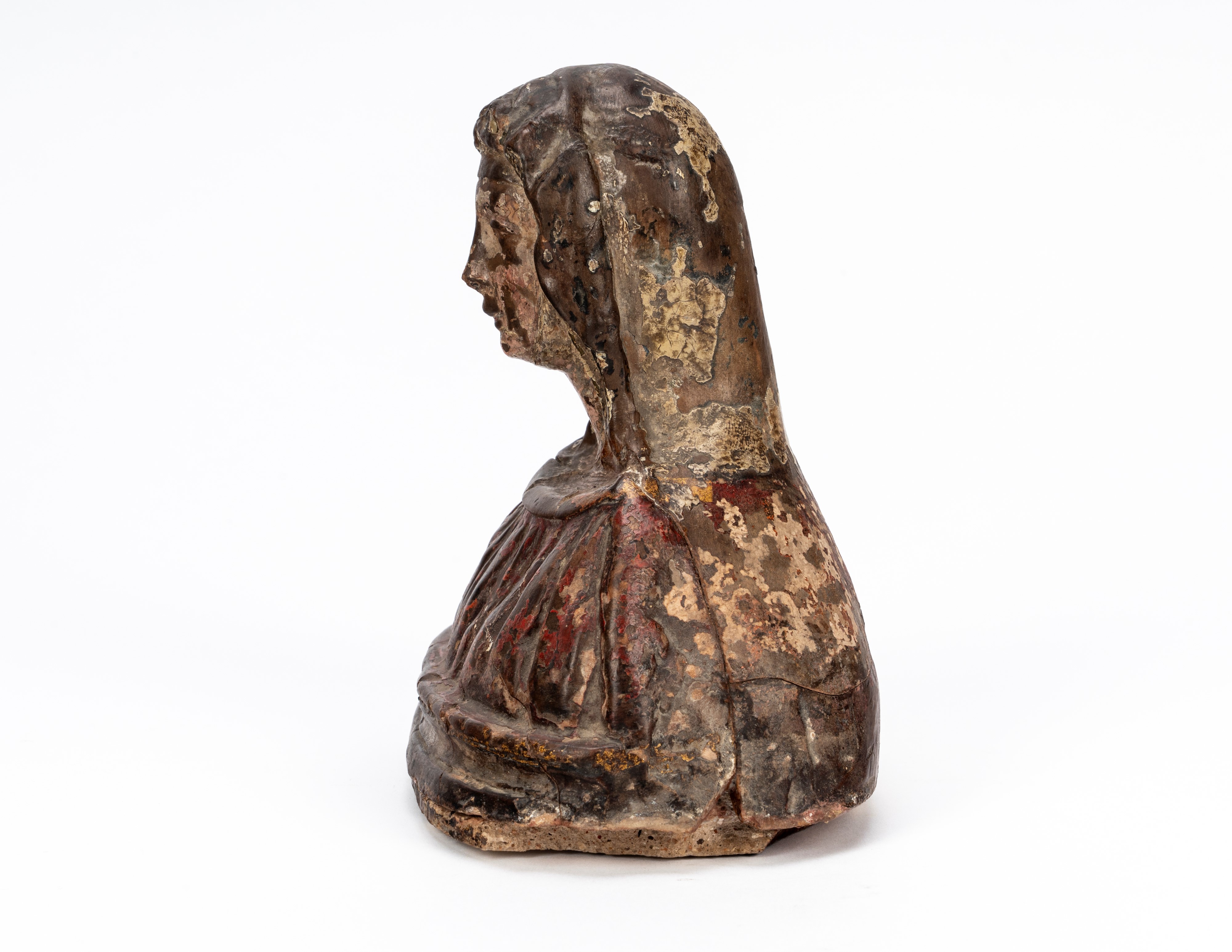 Busto della Vergine, terracotta policroma, XIX secolo