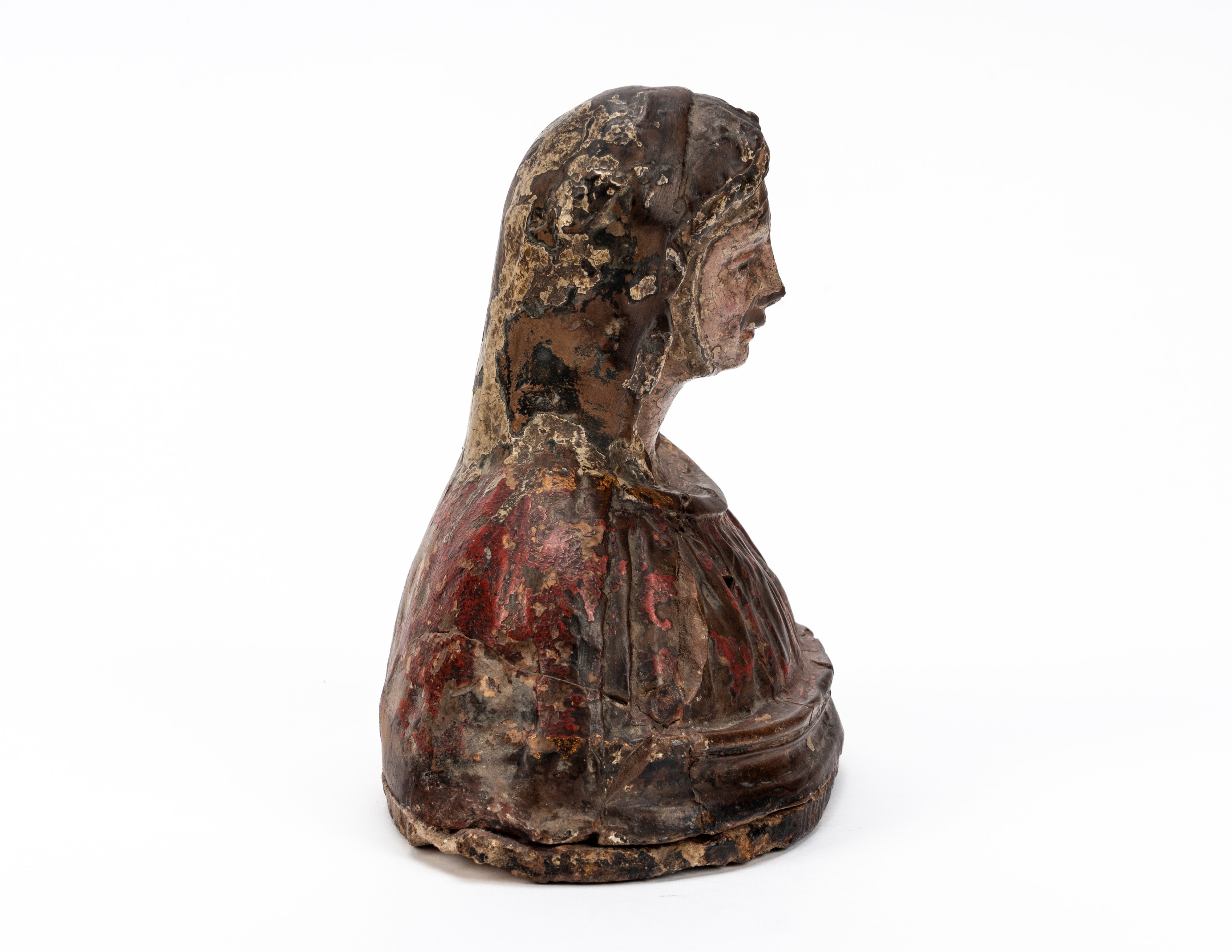 Busto della Vergine, terracotta policroma, XIX secolo