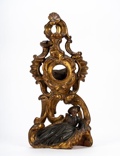 Ostensorio, legno intagliato e dorato, XIX secolo