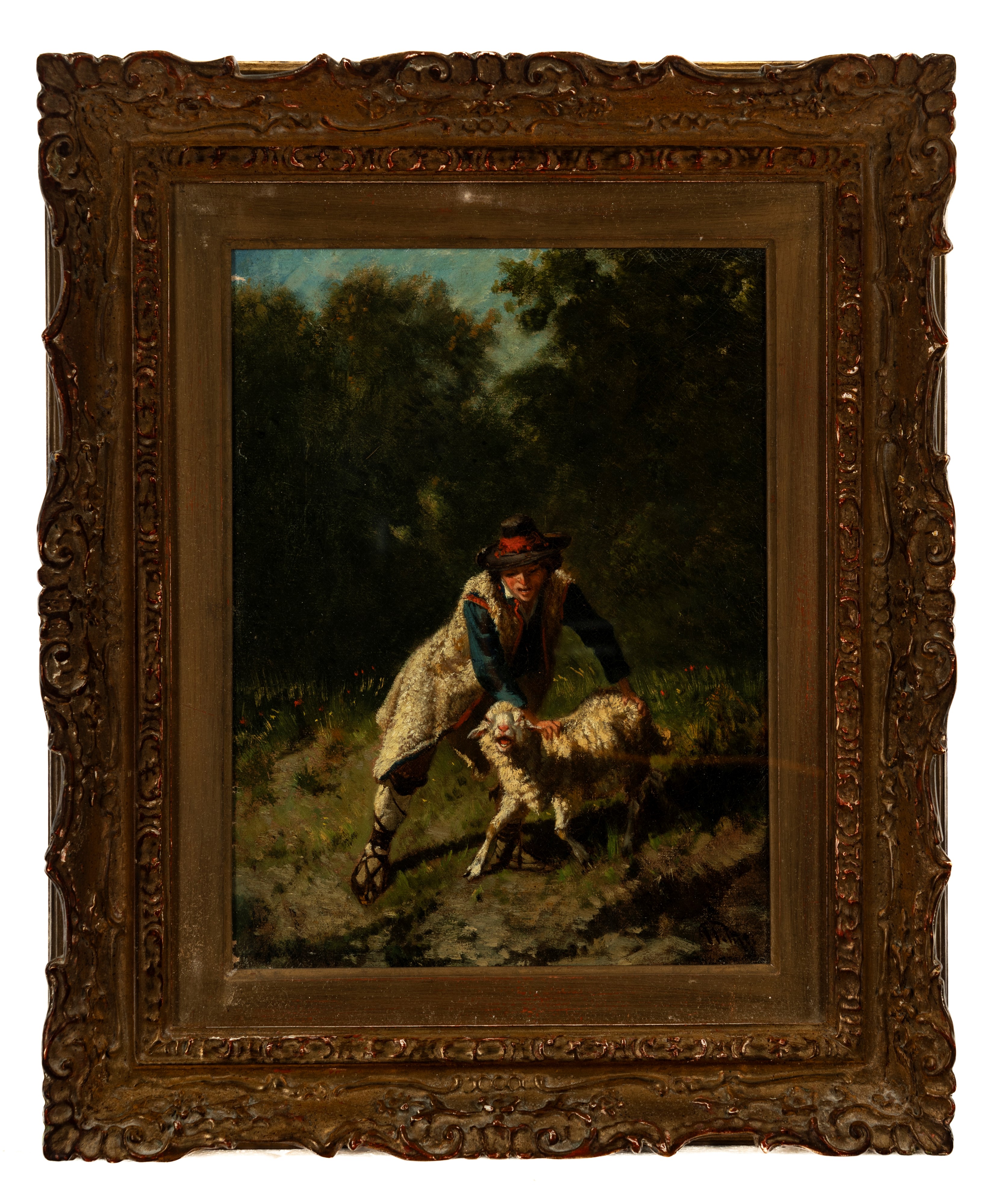 Filippo Palizzi - Pastore, olio su tela