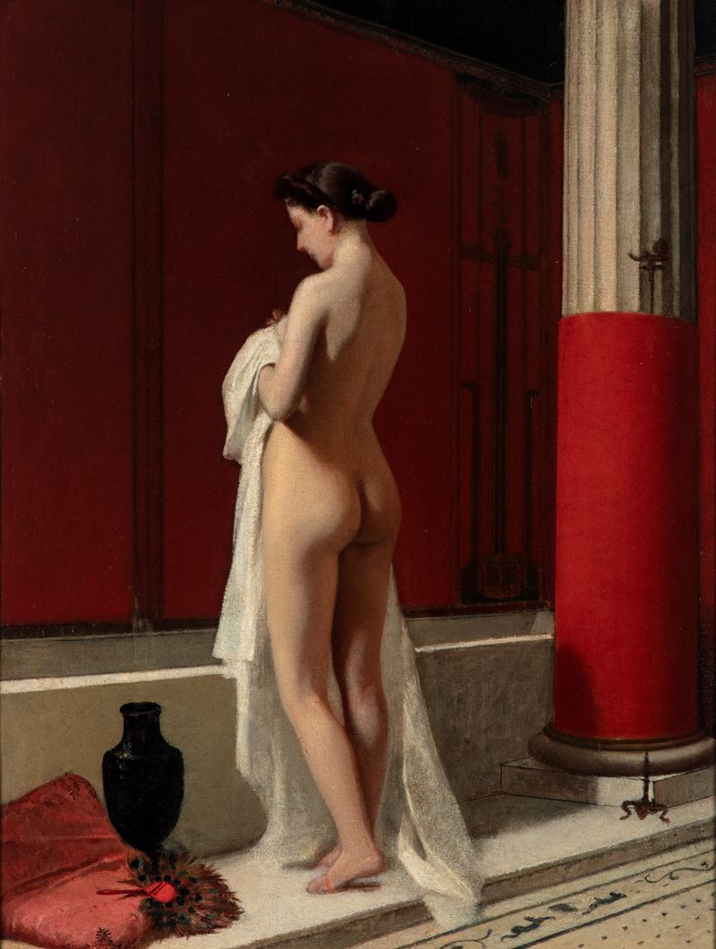 Scena pompeiana con nudo femminile