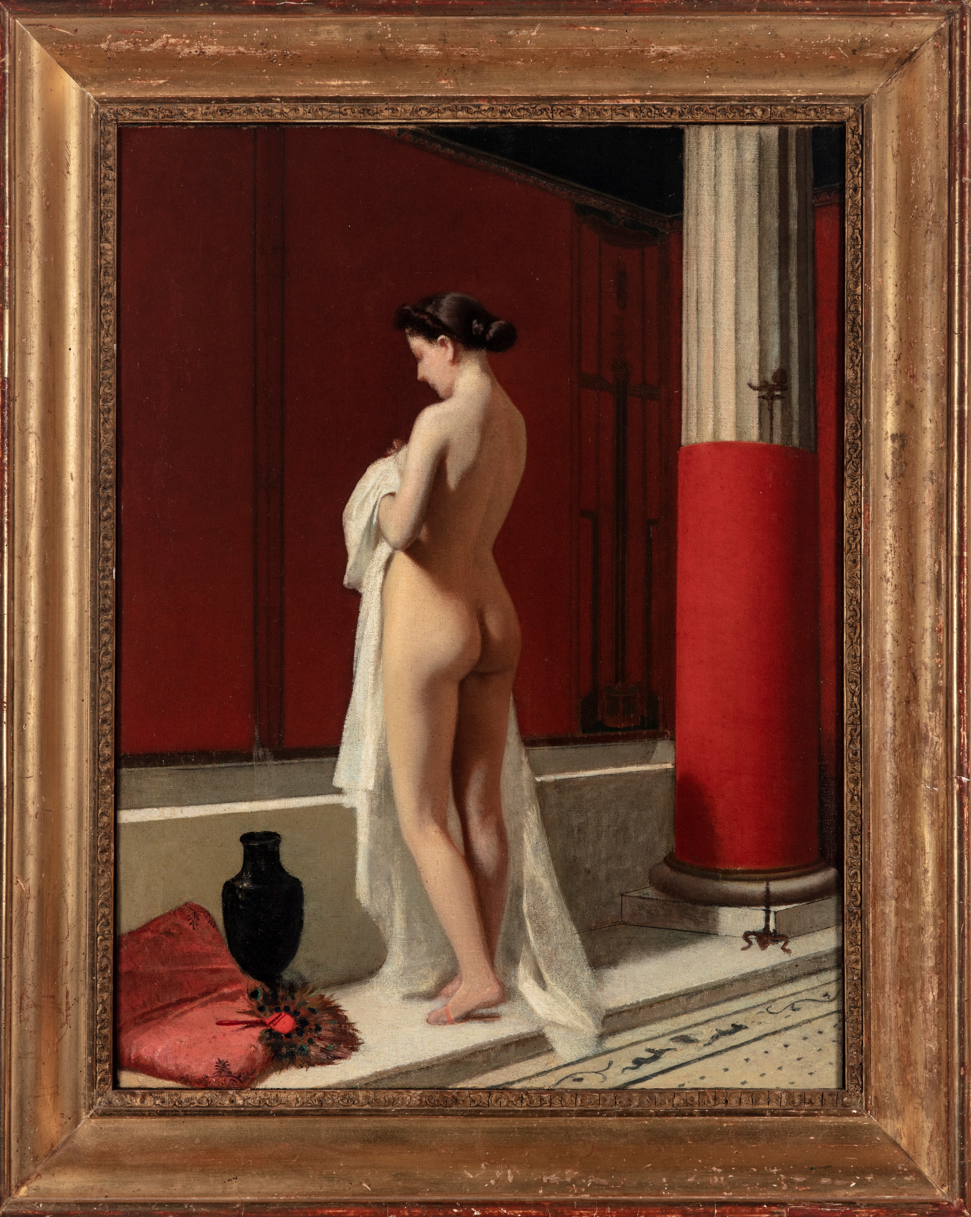 Scena pompeiana con nudo femminile