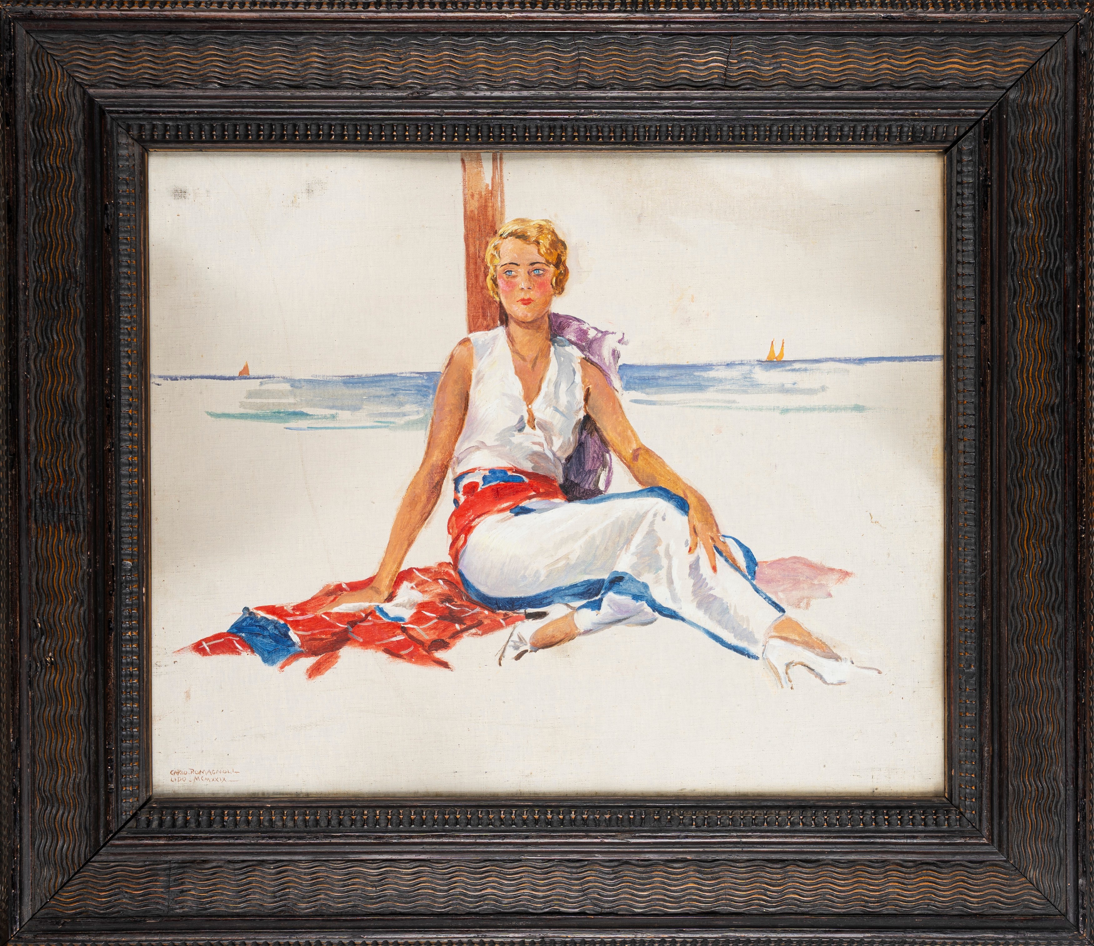 Carlo Romagnoli - In spiaggia al Lido di Venezia